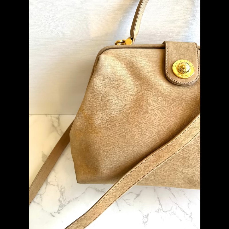 【LA LUNE】稀有中古包 Celine 星球米色醫生包 斜背包 單肩包 側背包 二手-2