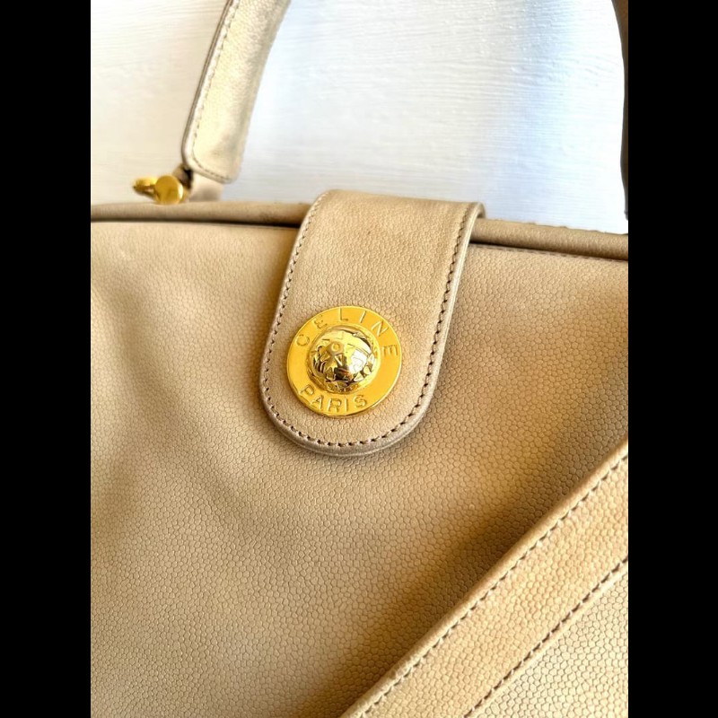 【LA LUNE】稀有中古包 Celine 星球米色醫生包 斜背包 單肩包 側背包 二手-3