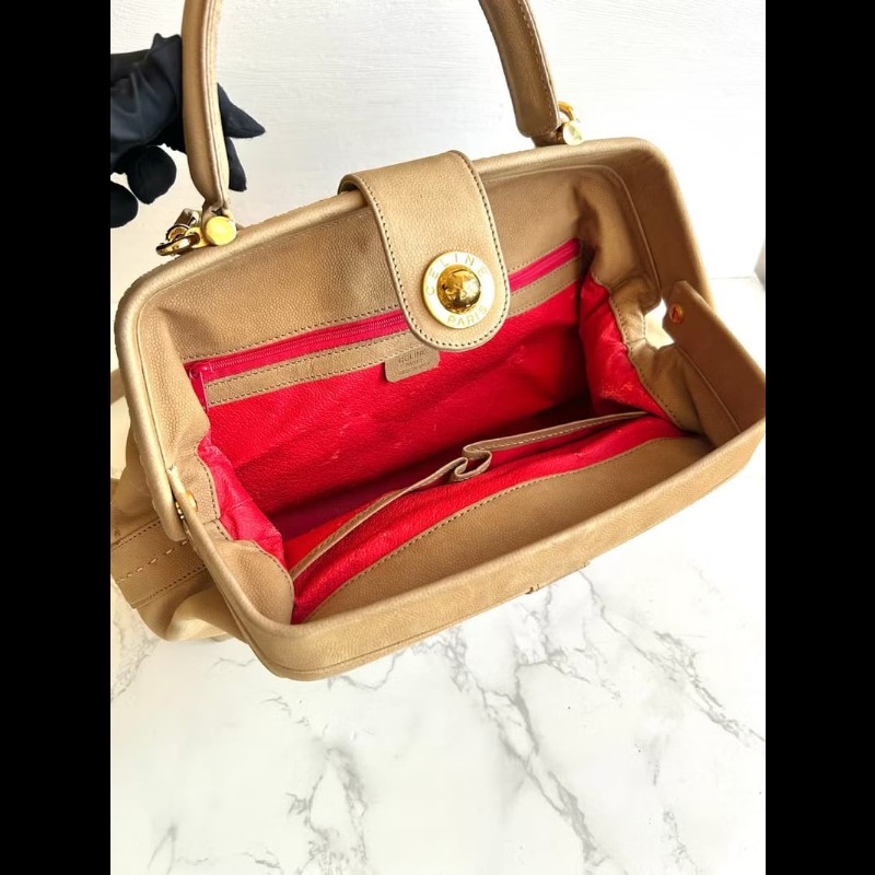 【LA LUNE】稀有中古包 Celine 星球米色醫生包 斜背包 單肩包 側背包 二手-7