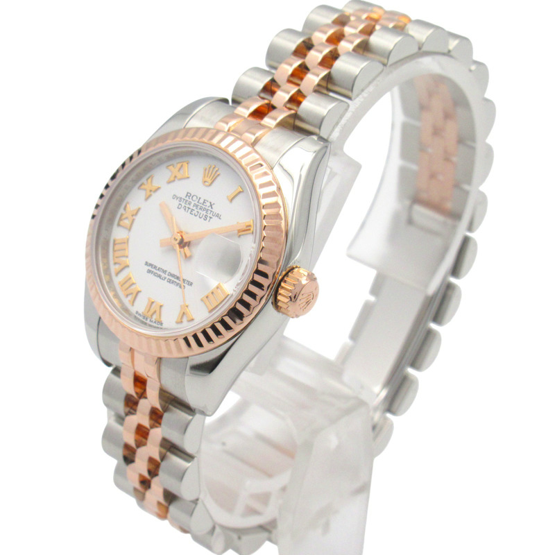 白色錶盤 18K玫瑰金 不鏽鋼 Datejust 腕錶【ROLEX 勞力士】 179171-1