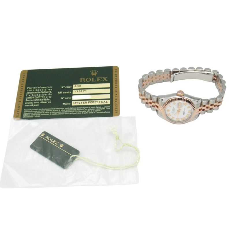 白色錶盤 18K玫瑰金 不鏽鋼 Datejust 腕錶【ROLEX 勞力士】 179171-8