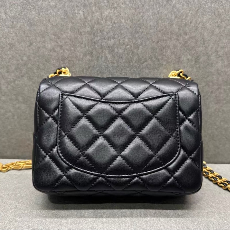 ✨Chanel 22B黑金琺瑯扣方胖子 99新有購證🖤-7
