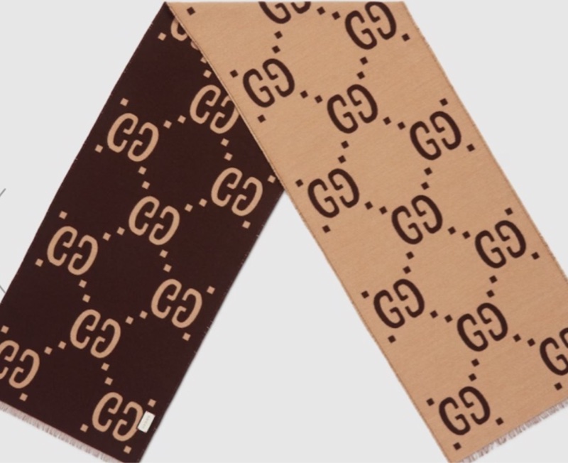 GUCCI全新雙面大G羊毛圍巾-4
