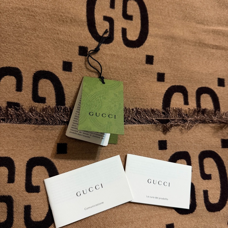 GUCCI全新雙面大G羊毛圍巾-8