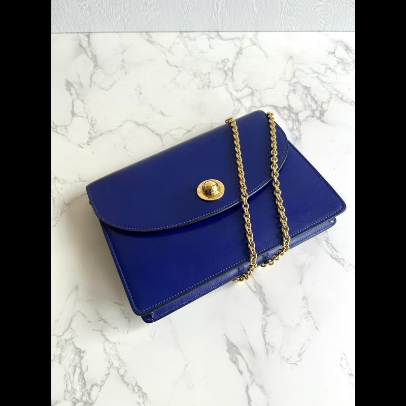 【LA LUNE】稀有中古包 Celine藍色星球翻蓋包 斜背包 單肩包 側背包 二手包-4