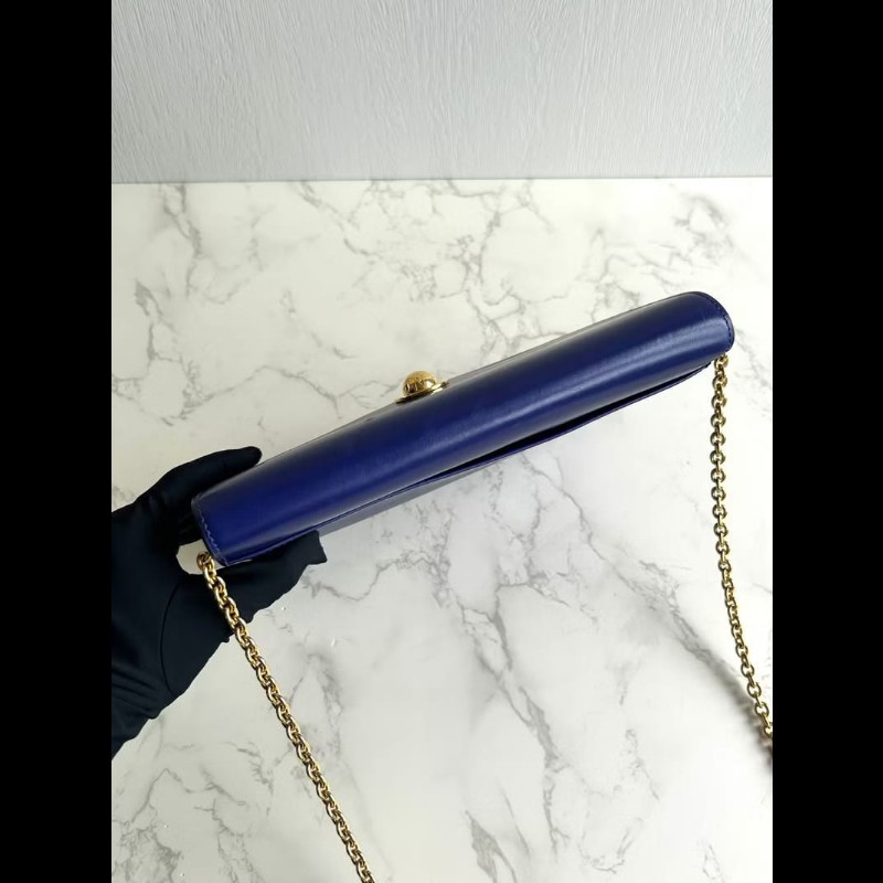 【LA LUNE】稀有中古包 Celine藍色星球翻蓋包 斜背包 單肩包 側背包 二手包-7