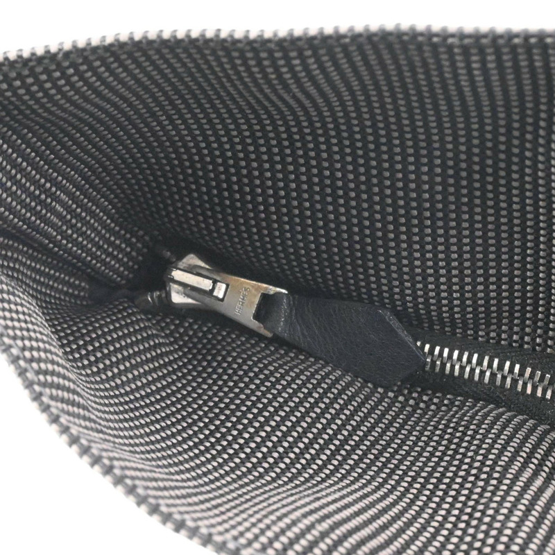 愛馬仕 Airline Cabas 手提包帆布灰色-10