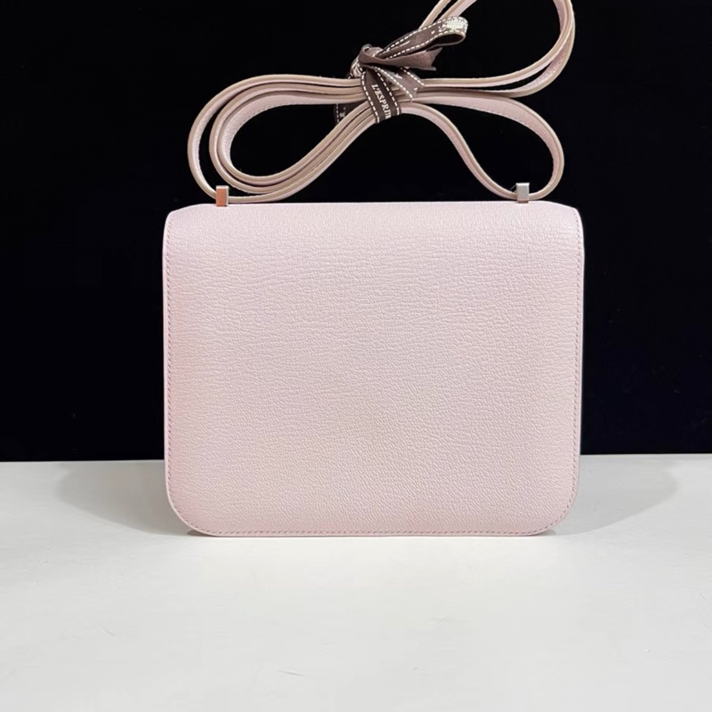 HERMES Mini Constance 19 夢幻紫 銀扣 W刻 山羊皮 有盒和塵袋 小鏡子-2