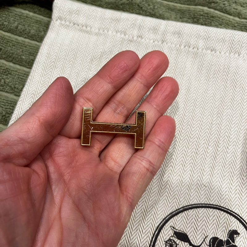 愛馬仕雙色女用細條皮帶-2