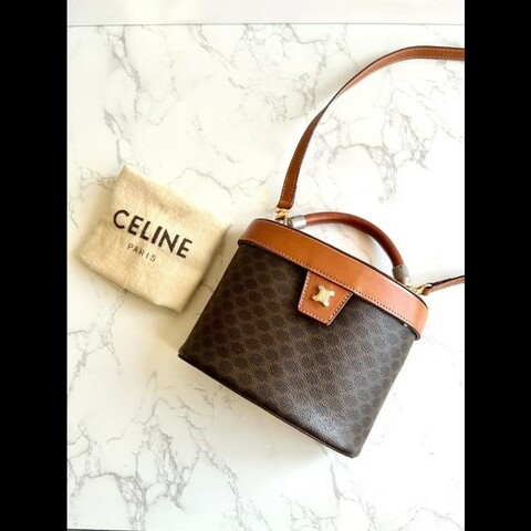 稀有中古包 Celine凱旋門老花盒子包 斜背包 單肩包 側背包 二手