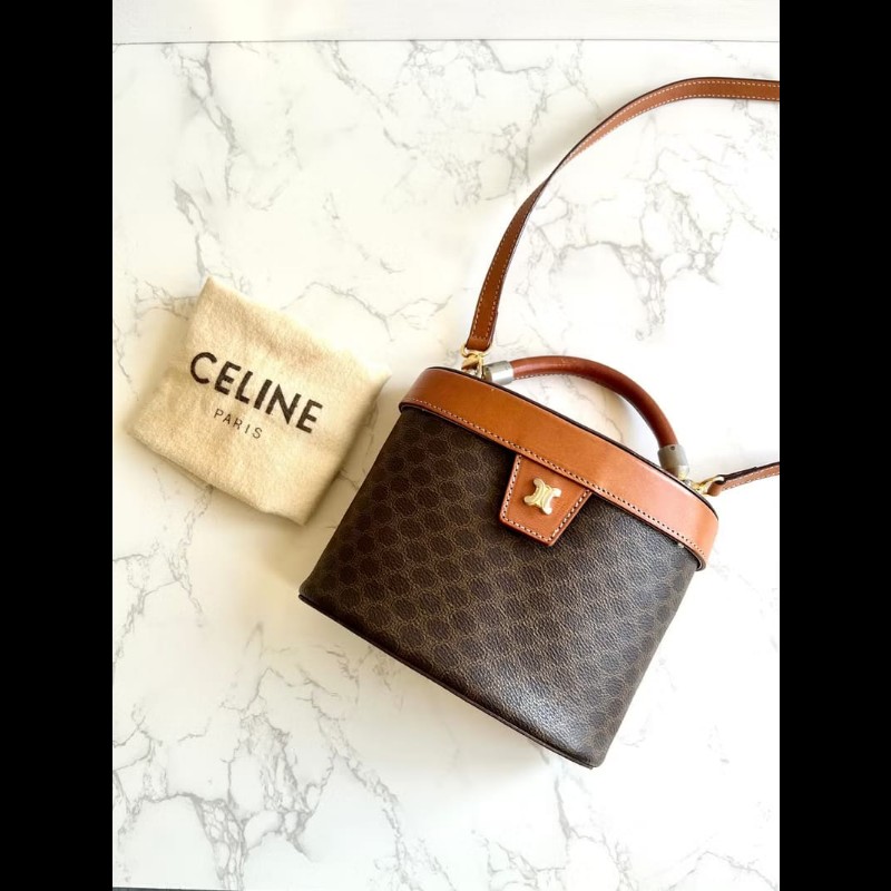 稀有中古包 Celine凱旋門老花盒子包 斜背包 單肩包 側背包 二手-0
