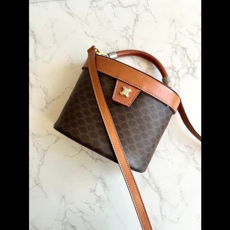 稀有中古包 Celine凱旋門老花盒子包 斜背包 單肩包 側背包 二手-1