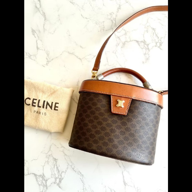 稀有中古包 Celine凱旋門老花盒子包 斜背包 單肩包 側背包 二手-2