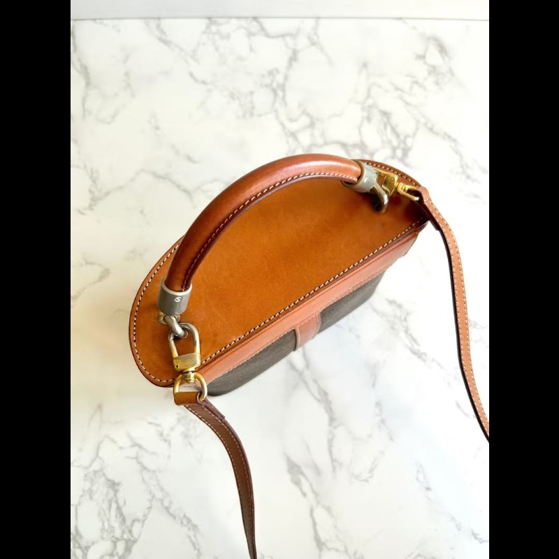 稀有中古包 Celine凱旋門老花盒子包 斜背包 單肩包 側背包 二手-4