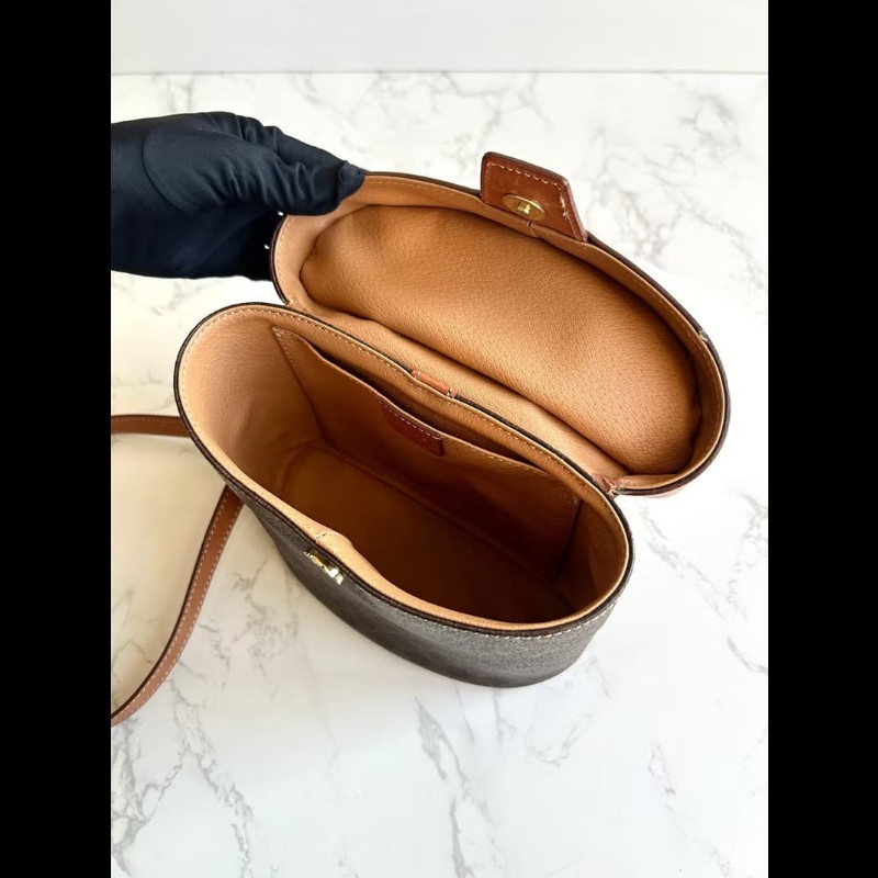 稀有中古包 Celine凱旋門老花盒子包 斜背包 單肩包 側背包 二手-7