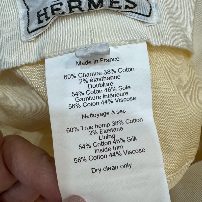 HERMES 愛馬仕 白色 帆布 報童帽 休閒帽 帽子-8