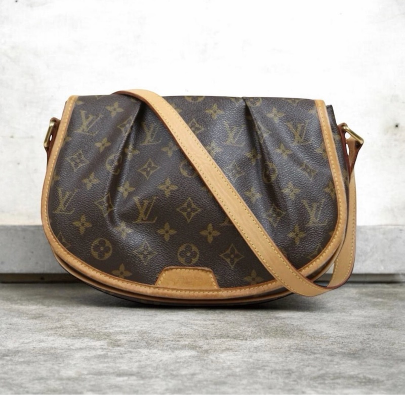 「JL精品代購」 9新 Lv 老花 南瓜馬鞍 斜背包-0