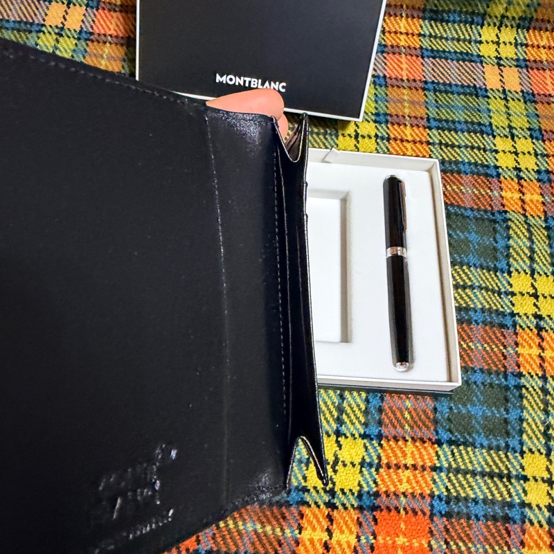全新 Montblanc 128954:PIX 系列黑色鋼珠筆與大師傑作(大班)名片夾-8