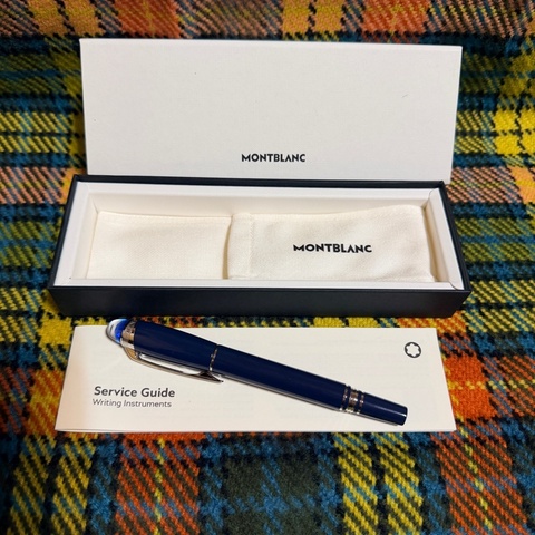 全新Montblanc 132440: 星際行者藍色星球系列珍貴樹脂細字筆