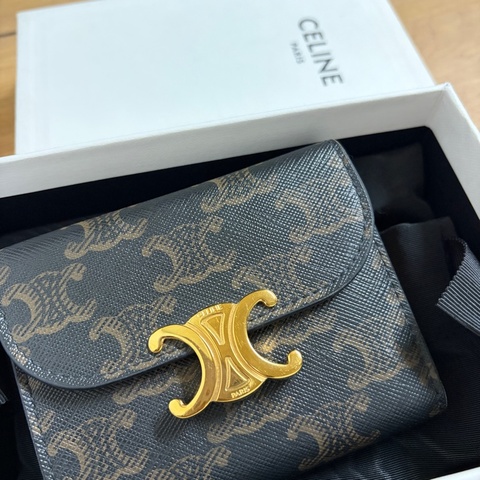 Celine凱旋門老花三折短夾