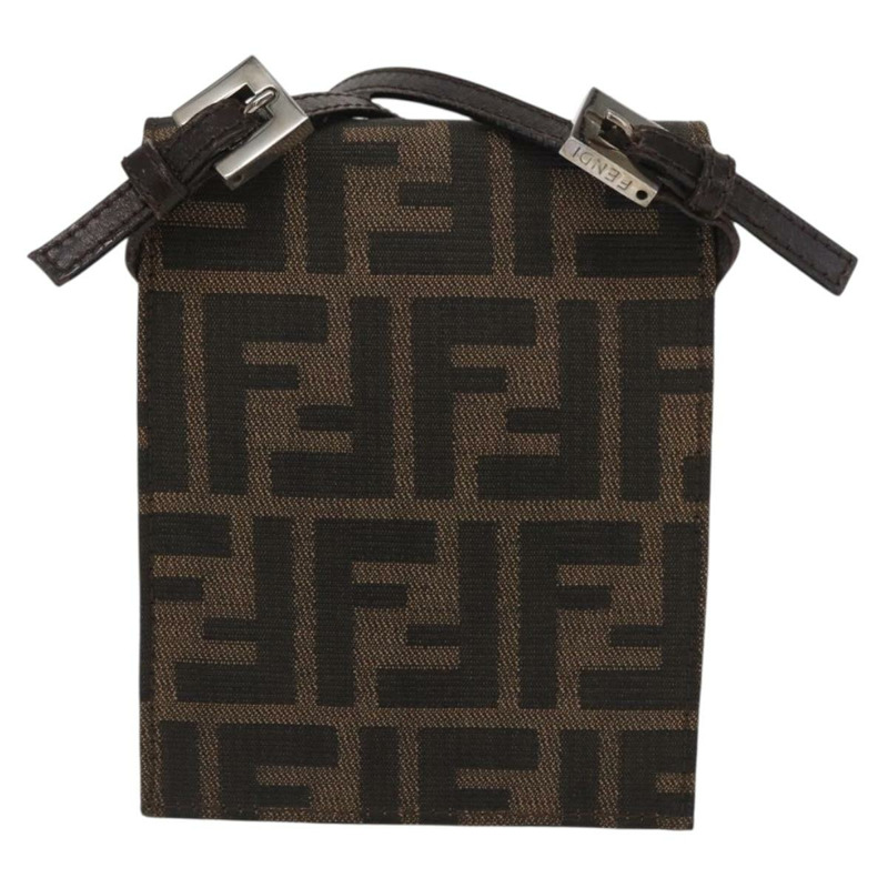 【日本直送】FENDI Zucca帆布單肩包 黑色 棕色 銀色 正品 149894V-1