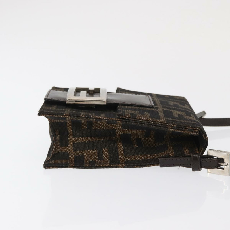 【日本直送】FENDI Zucca帆布單肩包 黑色 棕色 銀色 正品 149894V-2