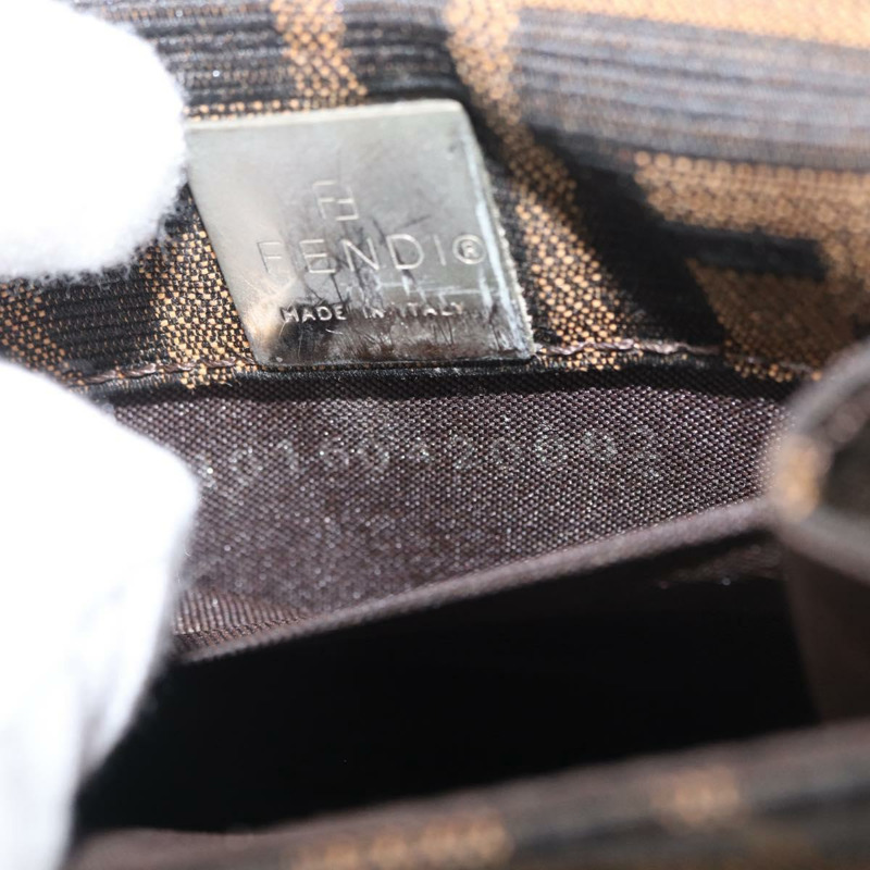 【日本直送】FENDI Zucca帆布單肩包 黑色 棕色 銀色 正品 149894V-10