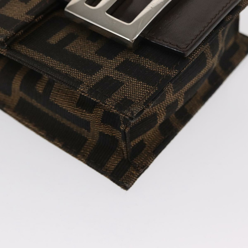 【日本直送】FENDI Zucca帆布單肩包 黑色 棕色 銀色 正品 149894V-14