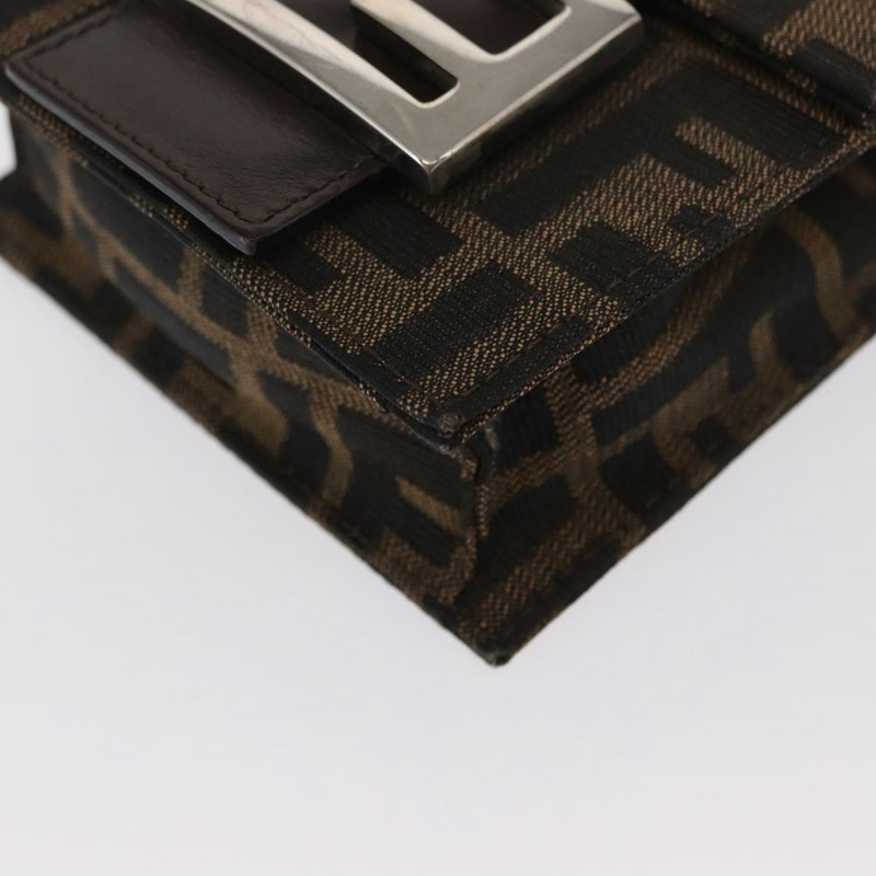 【日本直送】FENDI Zucca帆布單肩包 黑色 棕色 銀色 正品 149894V-15