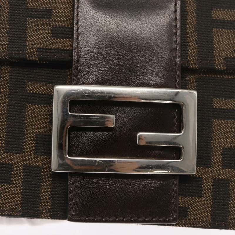 【日本直送】FENDI Zucca帆布單肩包 黑色 棕色 銀色 正品 149894V-18