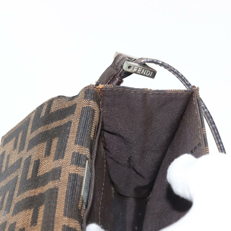 【日本直送】FENDI Zucca帆布單肩包 黑色 棕色 銀色 正品 149894V-21