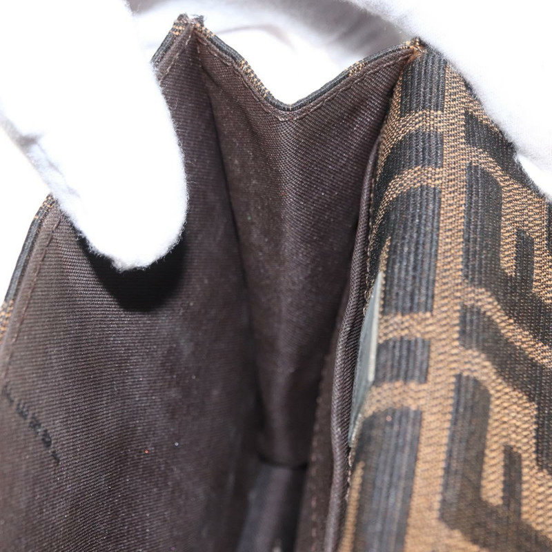 【日本直送】FENDI Zucca帆布單肩包 黑色 棕色 銀色 正品 149894V-23