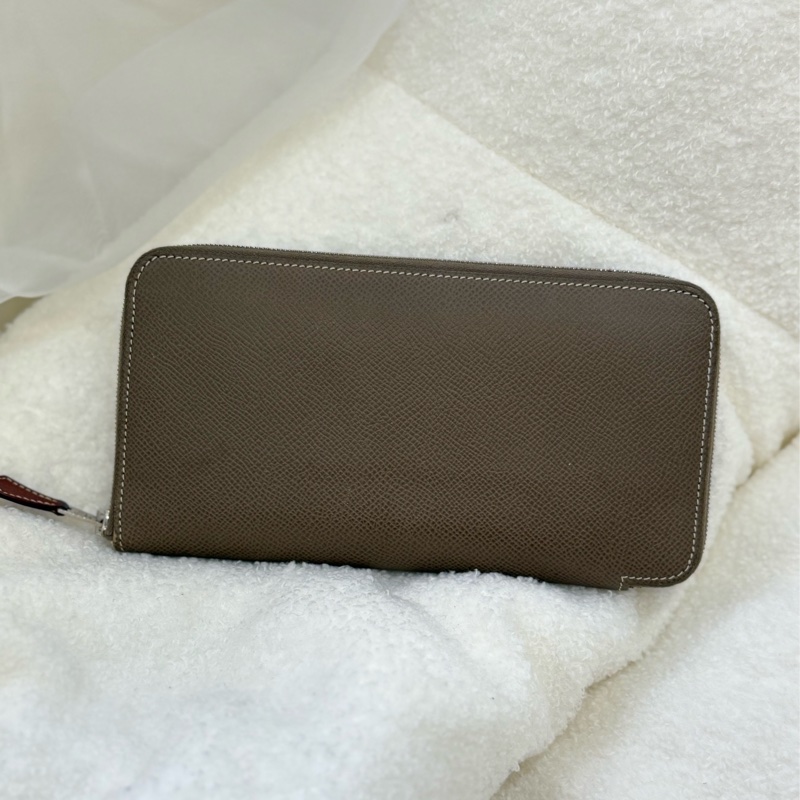 Hermes Silk'In 大象灰絲巾長夾 | 絲巾叢林內襯款-1