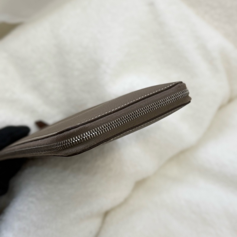 Hermes Silk'In 大象灰絲巾長夾 | 絲巾叢林內襯款-3