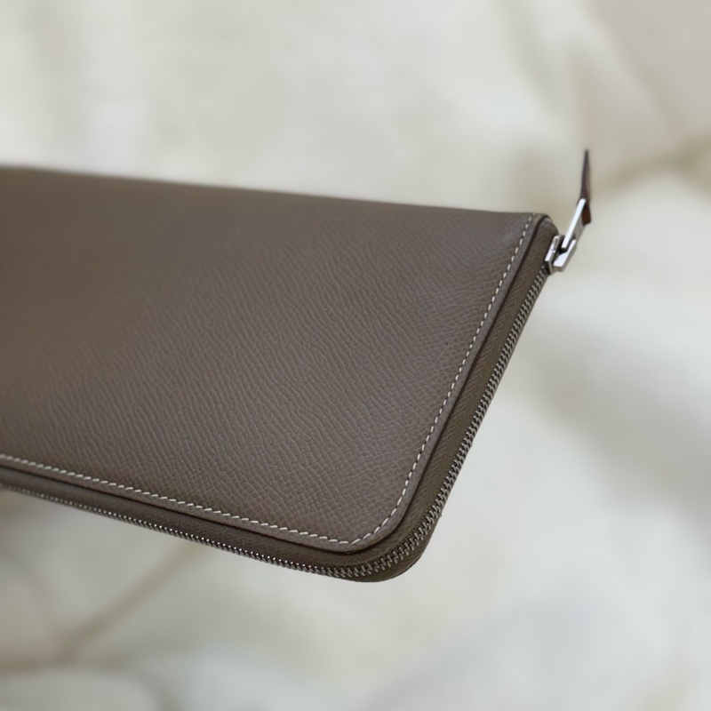 Hermes Silk'In 大象灰絲巾長夾 | 絲巾叢林內襯款-11