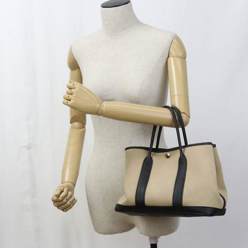 愛馬仕 Garden Party TPM A 印花手提包，女士，米色-8