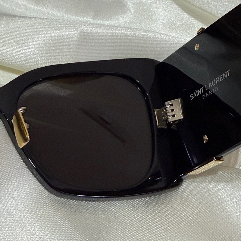 ROSE 同款 [Saint Laurent ] YSL SL M119 BLAZE 太陽眼鏡 黑金配色-17