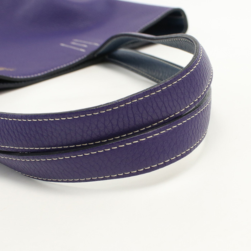 愛馬仕 Double Sens 36 手提包，女士，藍色，N 印章-6