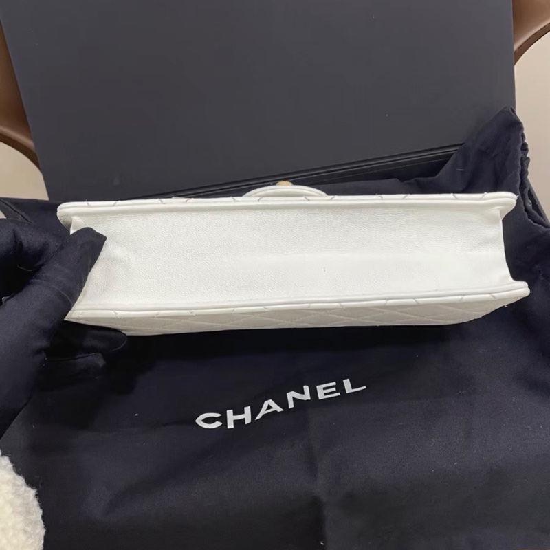【97新 ✨ 全網最低價！】Chanel 香奈兒 Woc 白金珍珠鏈條包 27開 （下單前先詢問庫存❗️）-6