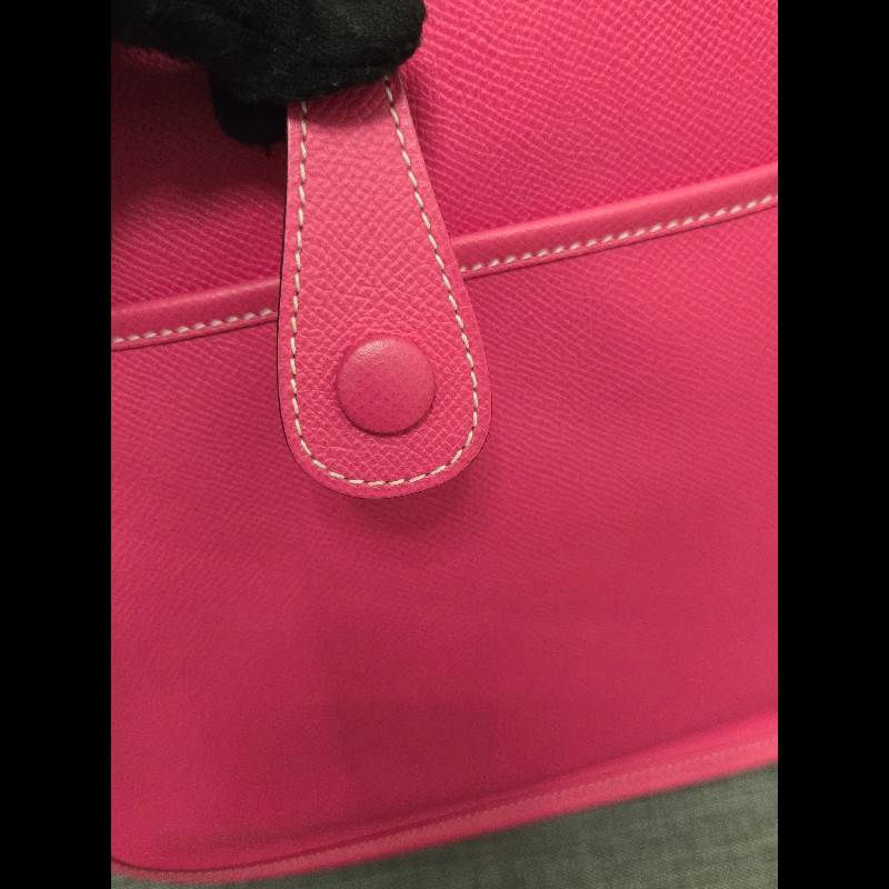 Hermes 愛馬仕 Evelyne 29桃粉色銀釦 Epsom-8