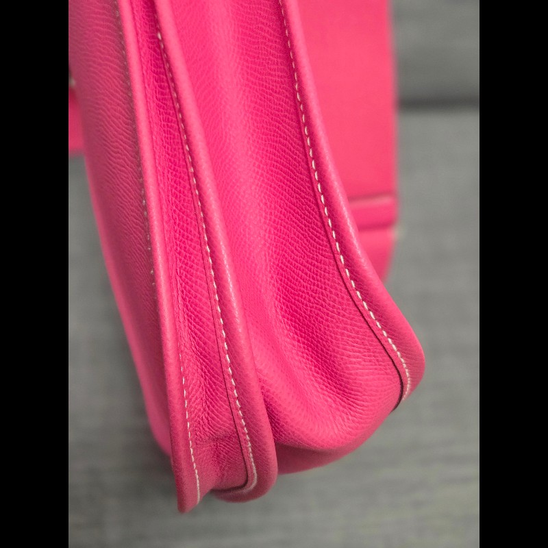 Hermes 愛馬仕 Evelyne 29桃粉色銀釦 Epsom-12