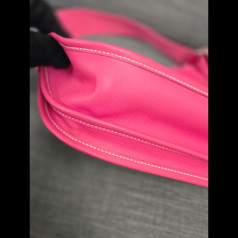 Hermes 愛馬仕 Evelyne 29桃粉色銀釦 Epsom-15