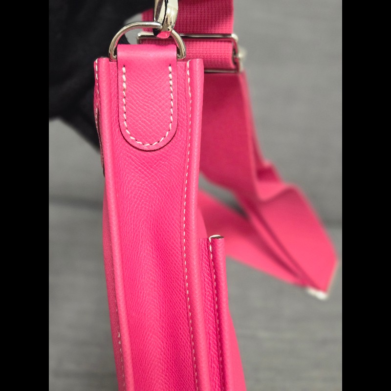 Hermes 愛馬仕 Evelyne 29桃粉色銀釦 Epsom-17