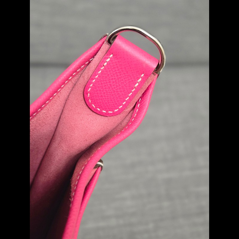 Hermes 愛馬仕 Evelyne 29桃粉色銀釦 Epsom-20