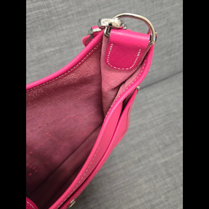Hermes 愛馬仕 Evelyne 29桃粉色銀釦 Epsom-27