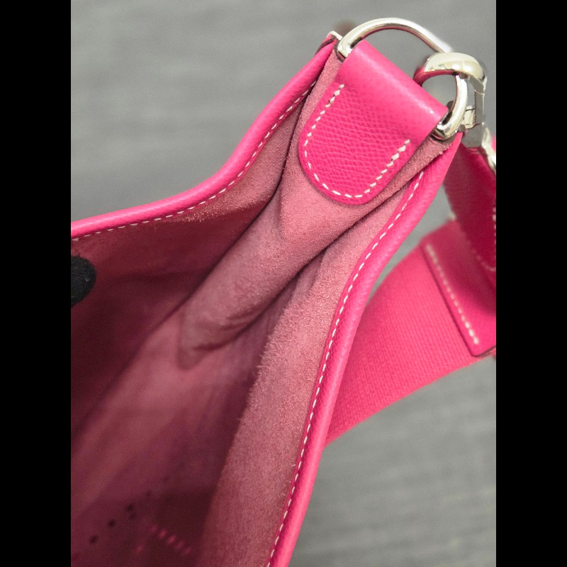 Hermes 愛馬仕 Evelyne 29桃粉色銀釦 Epsom-28