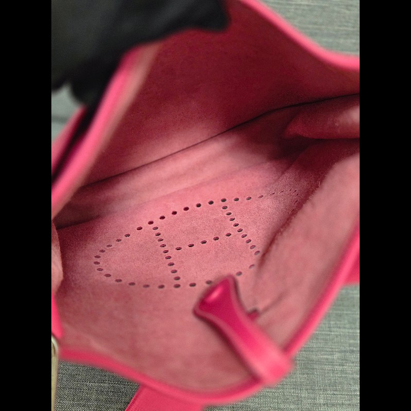 Hermes 愛馬仕 Evelyne 29桃粉色銀釦 Epsom-29