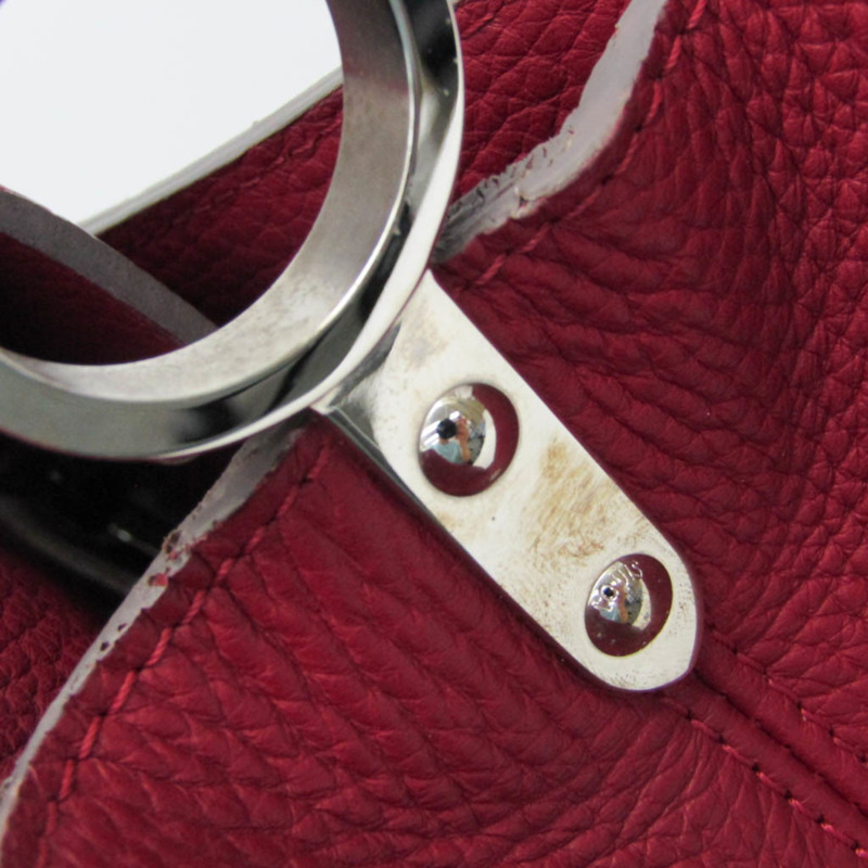 路易威登 Parnassea Capucines GM M48871 女士手提包 紅色-11