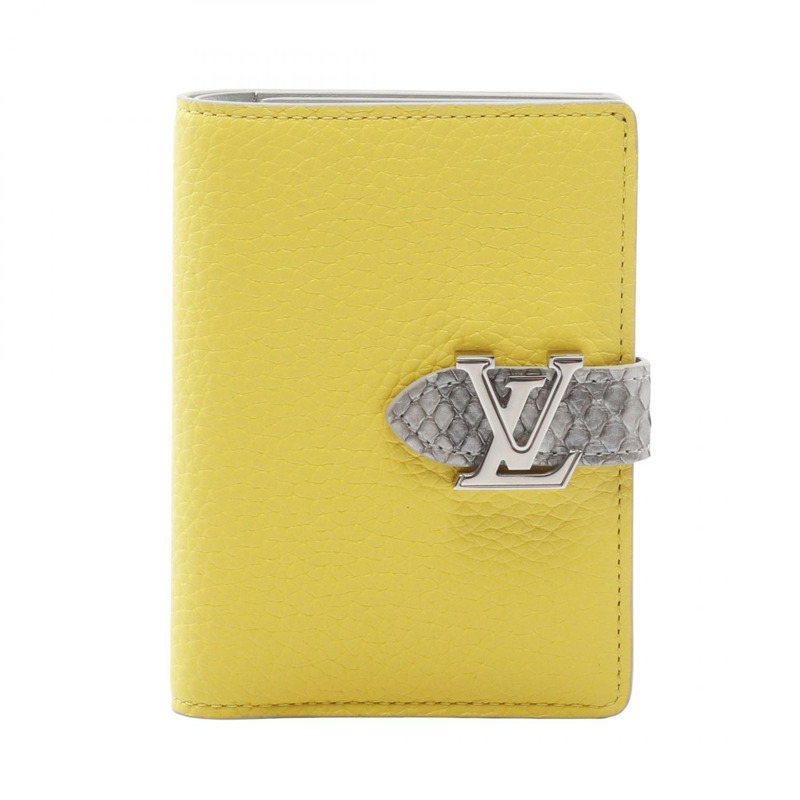 路易威登 LVVertical 緊湊型皮夾 Tonic Lemon 雙折皮夾 N89118 Taurillon Clemence 異國皮革-0