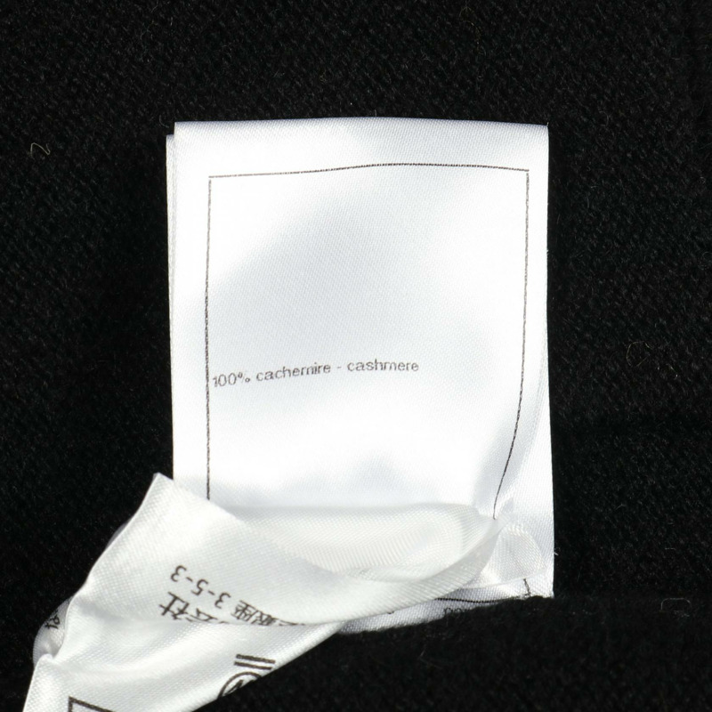 香奈兒 COCO 標誌紐扣開襟衫 #38 針織衫 P80099K11545 羊絨 黑色 二手-3